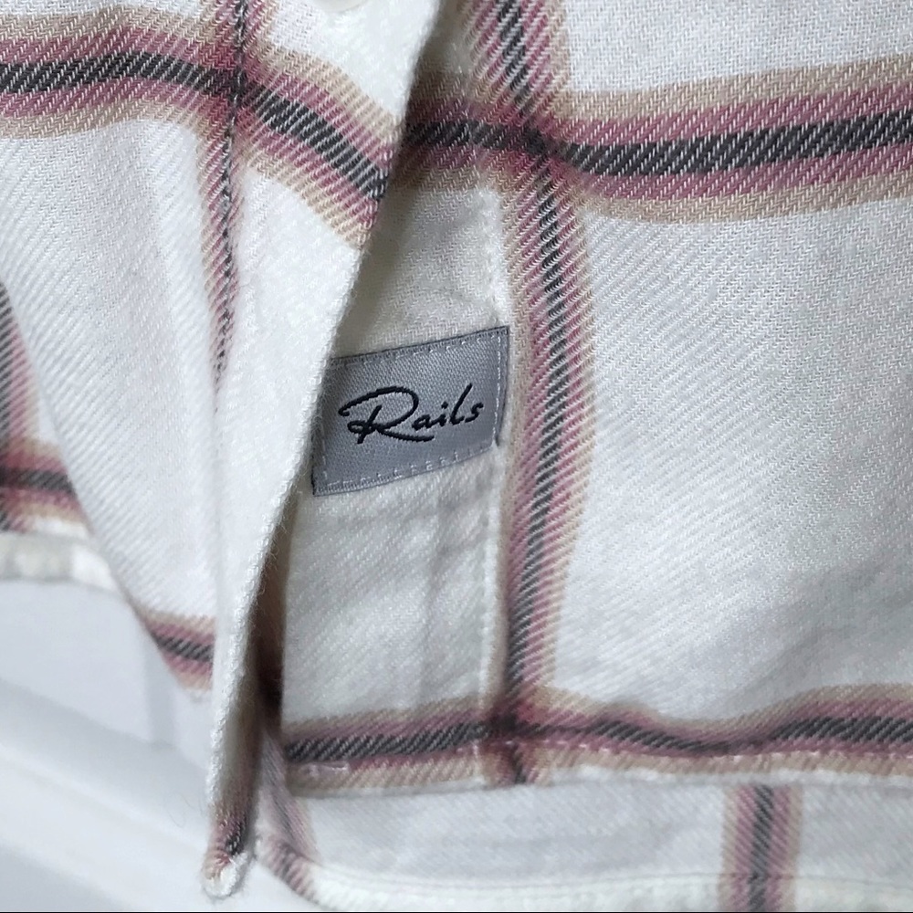 Rails Andie Ruffled Button Down Plaid Flannel Shi… - image 5